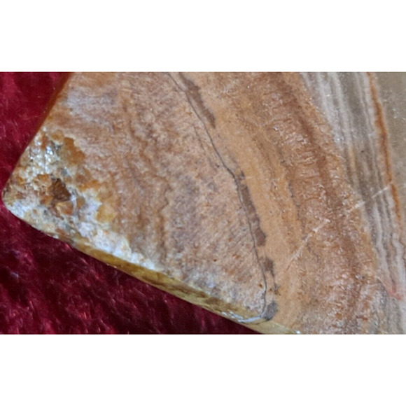 Amber Sardonyx Heart Shape Bowl Banded Gemstone Onyx Mineral 2 5/8 Inches - Picture 11 of 11